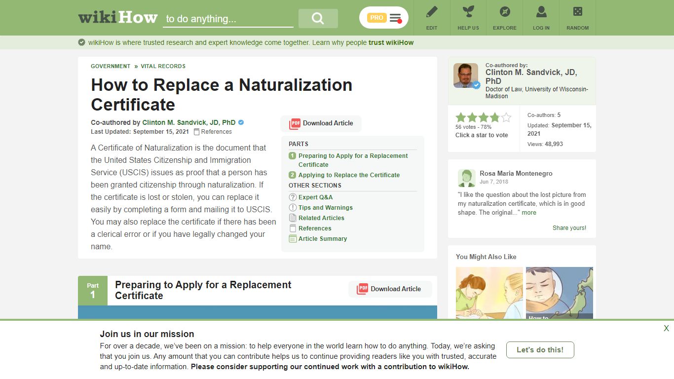 How to Replace a Naturalization Certificate: 9 Steps - wikiHow